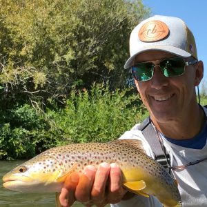 John with Brown Trout John Chase with Brown Trout