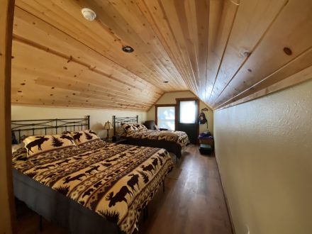 Wyoming High Country Lodge mountain recreational resort staff cabin upstairs