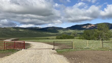 N. Fork Shell Creek Ranch gate at state land entrance