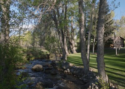 creek and cabin