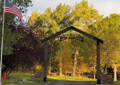 entrance gate sign fall