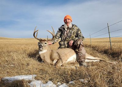 Mature whitetail buck harvest
